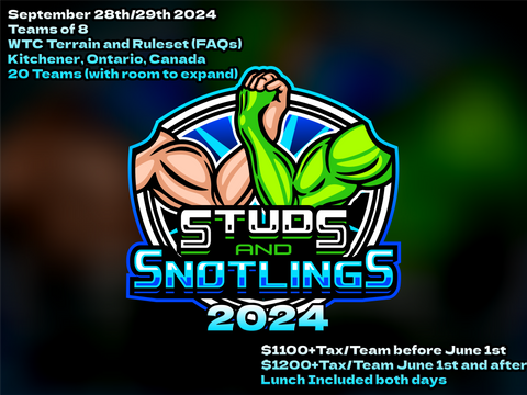 Studs and Snotlings 2024 8 Person Team Ticket